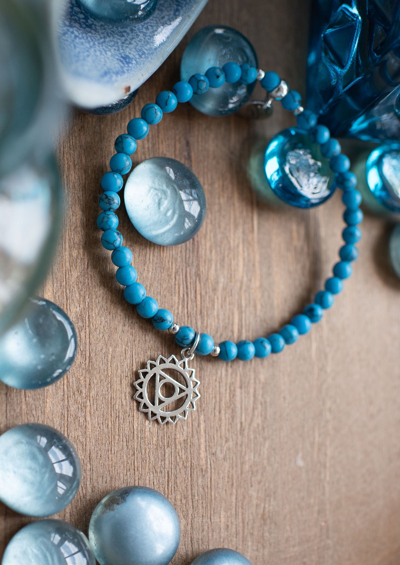 Throat Chakra Blue Howlite Signature Stretch Bracelet