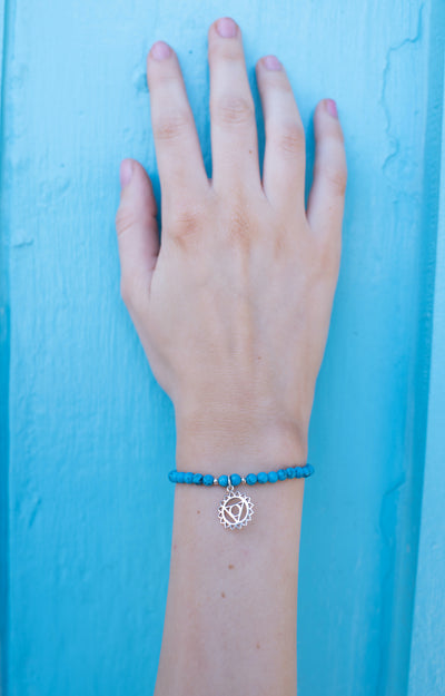 Throat Chakra Blue Howlite Signature Stretch Bracelet