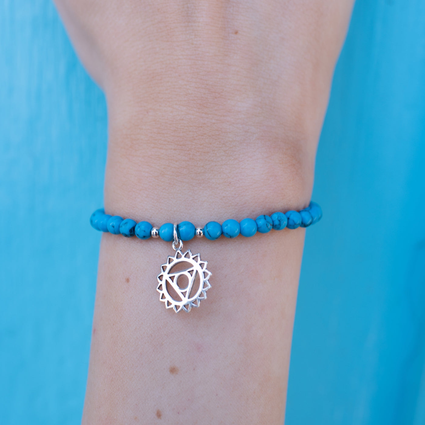 Throat Chakra Blue Howlite Signature Stretch Bracelet