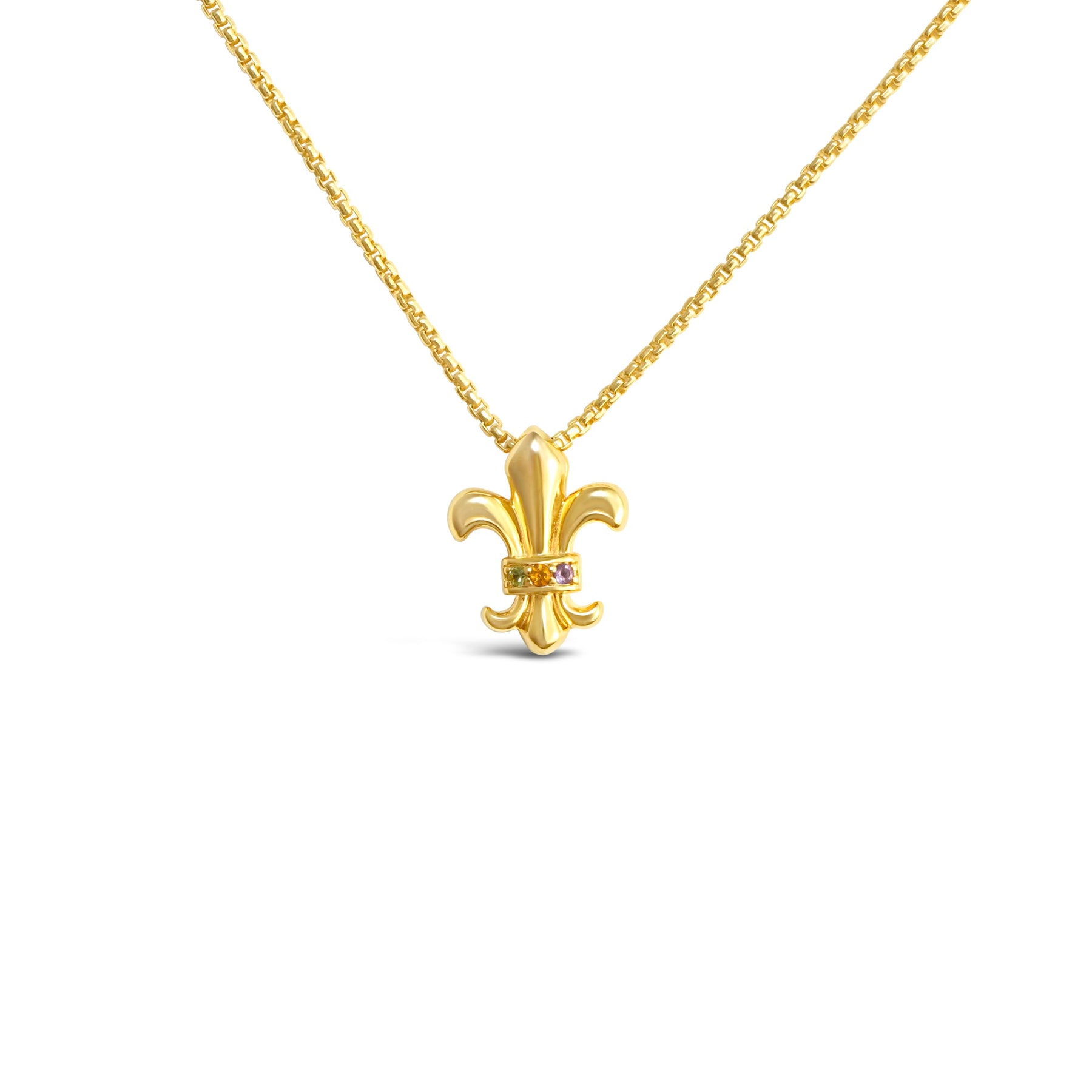 Trinity Nova Fleur de Lis Pendant Gold Vermeil