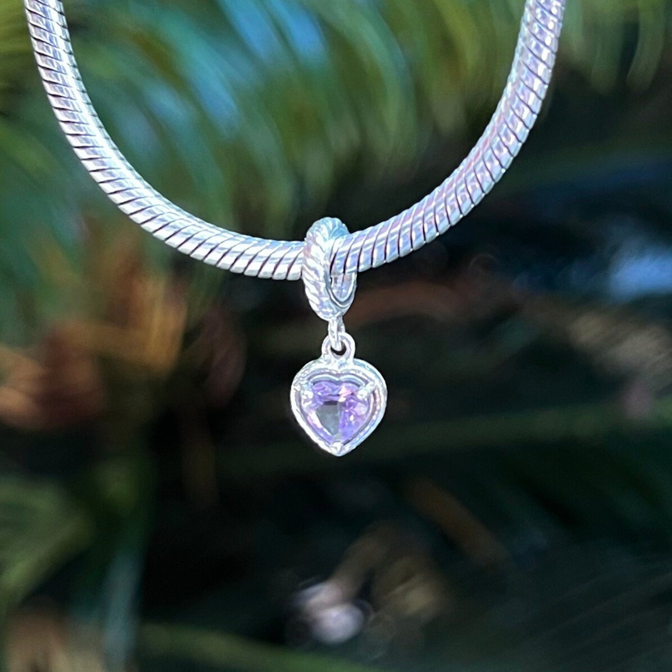 Violet Amethyst Heart Couture Charm PREORDER