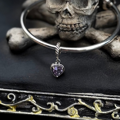 Violet Amethyst Heart Couture Charm PREORDER