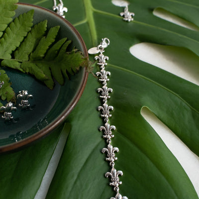 Strength & Courage Fleur de Lis Earrings