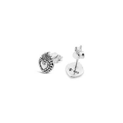Sacred Heart Mini Stud Earrings