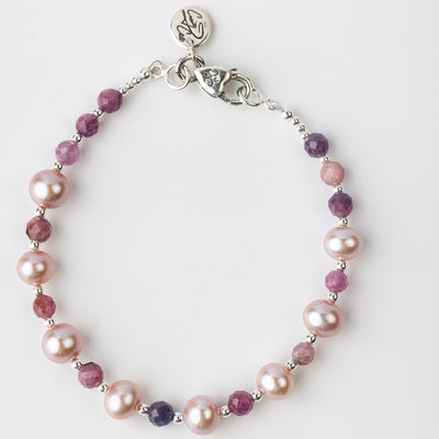 Power & Purity Pastel Pearl & Ruby Signature Bracelet