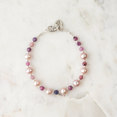 Power & Purity Pastel Pearl & Ruby Signature Bracelet