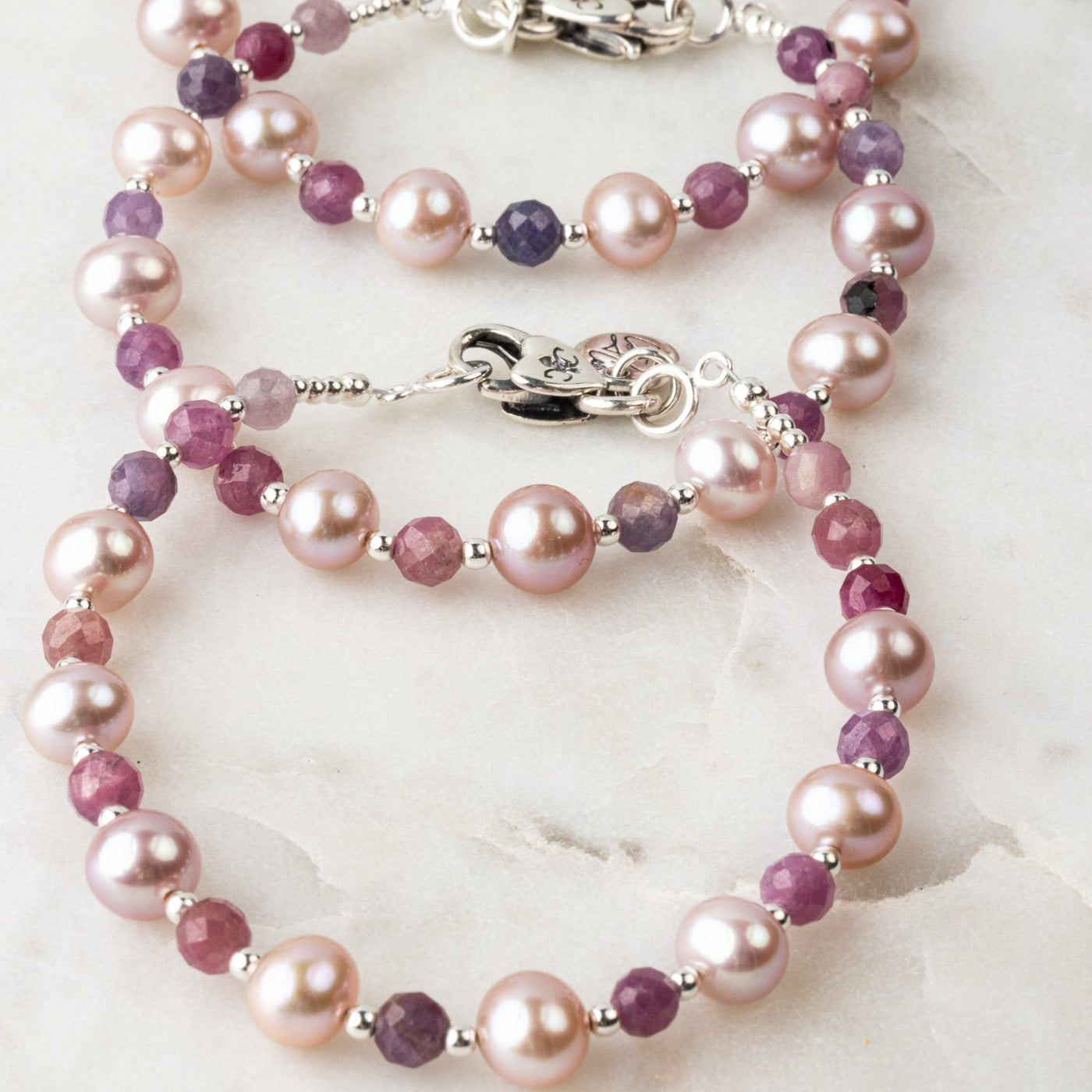 Power & Purity Pastel Pearl & Ruby Signature Bracelet