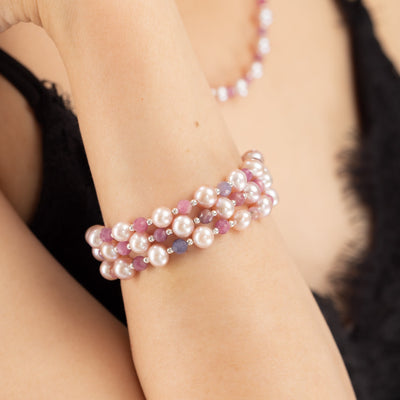 Power & Purity Pastel Pearl & Ruby Signature Bracelet