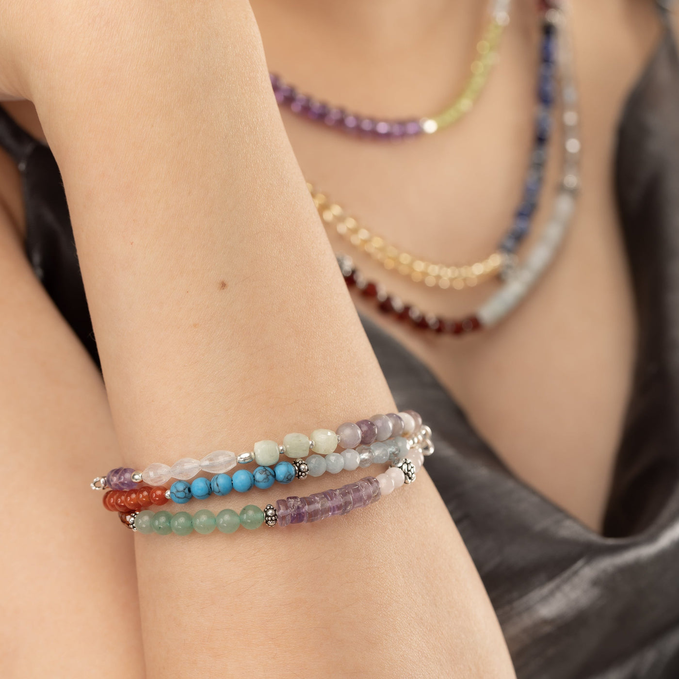 Havana Ooh La La Triple Multigemstone Signature Bracelet