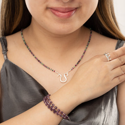 Leo Ruby Ziosite Signature Zodiac Necklace RETIRED