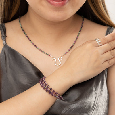 Purple Plum Ruby Kisses Classic Signature Bracelet