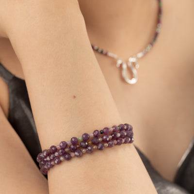 Purple Plum Ruby Kisses Classic Signature Bracelet