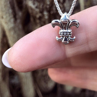 Strength & Courage Fleur de Lis Dainty Pendant