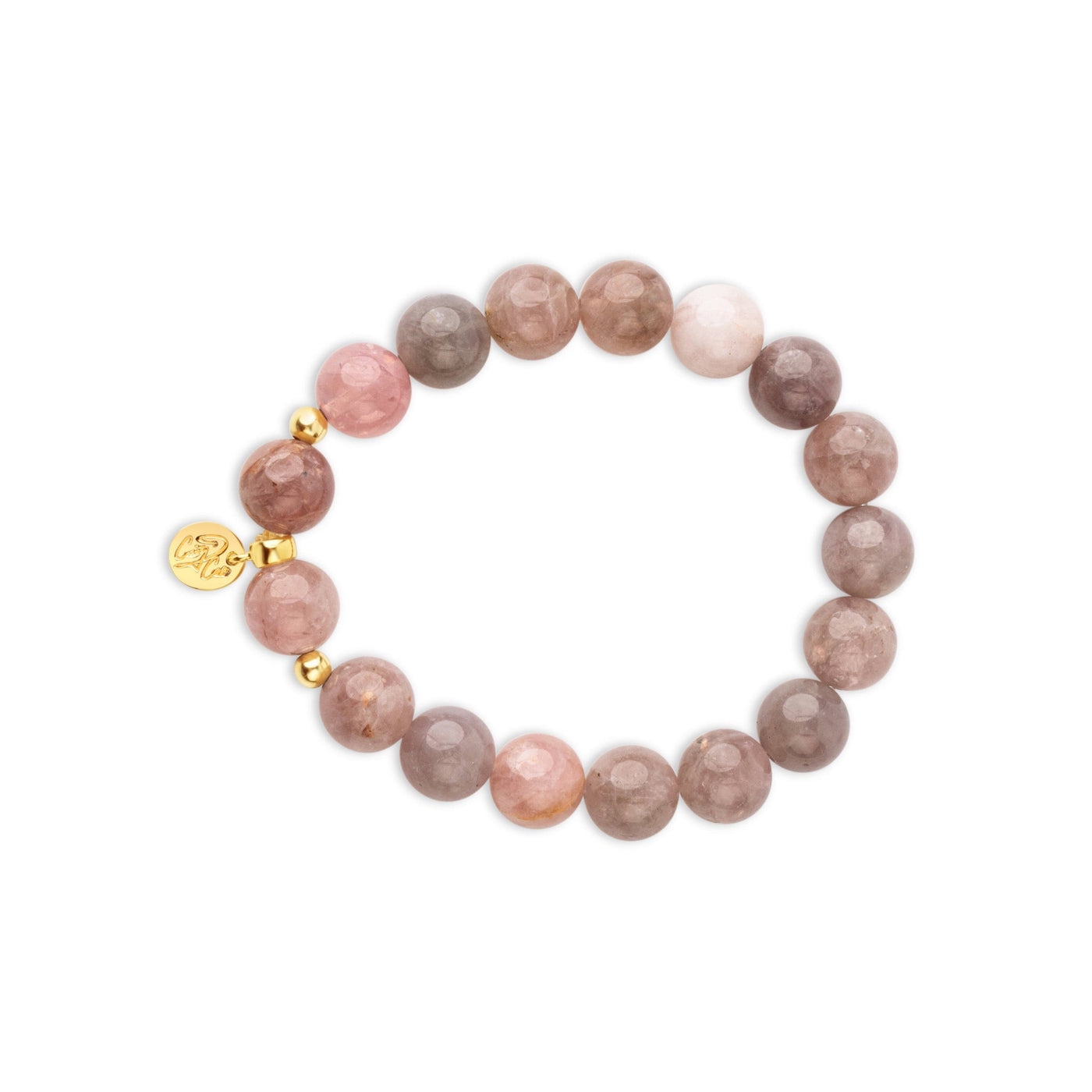 Golden Kiss From A Rose Quartz Signature Stretch Bracelet