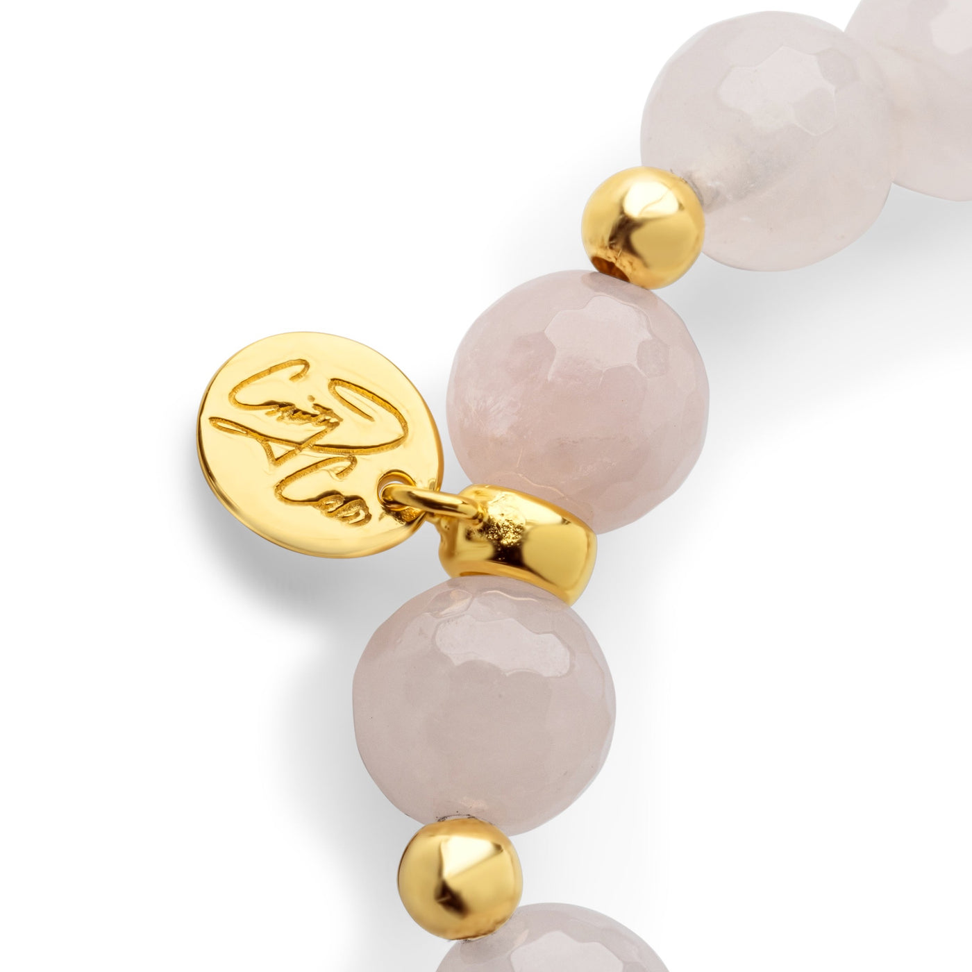 Golden Self-Love Rose Quartz Signature Stretch Bracelet