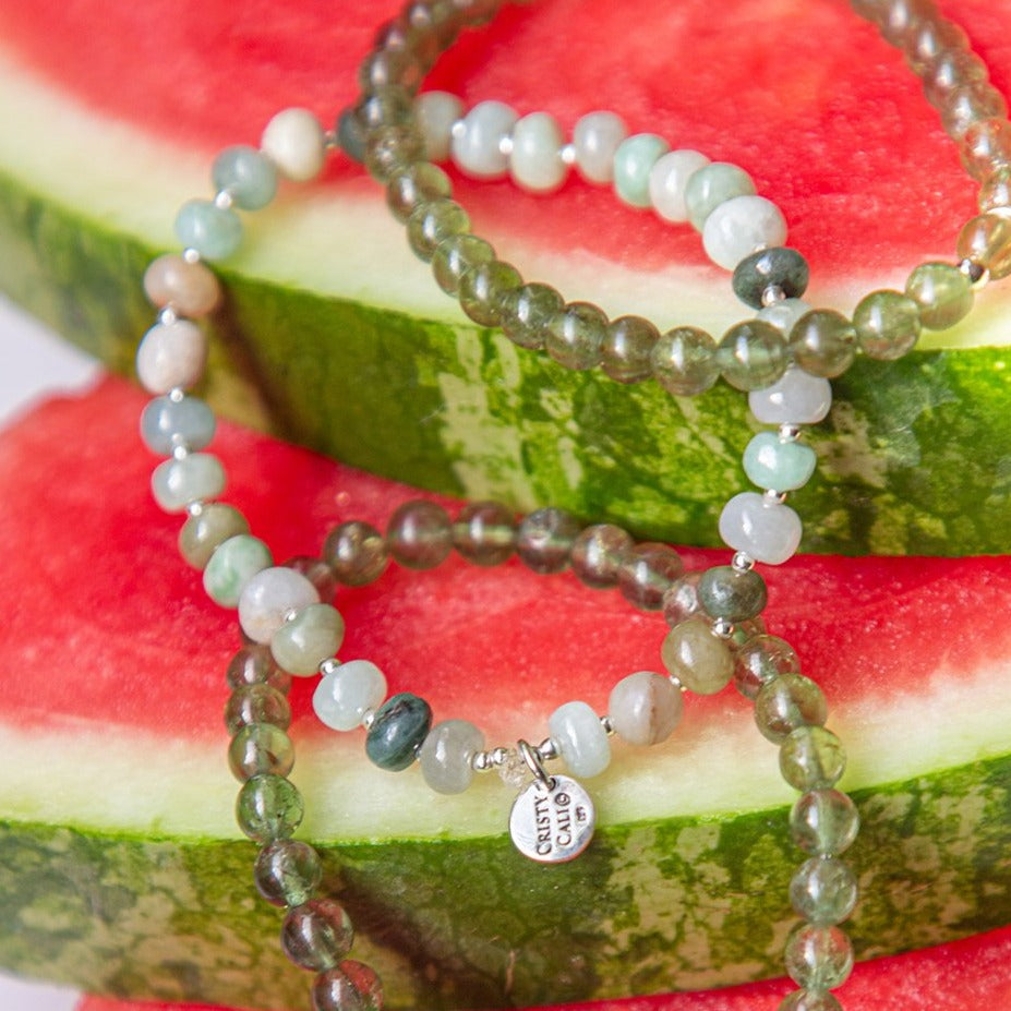 Open Your Heart Burma Jade Signature Stretch Bracelet