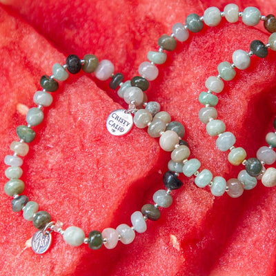 Open Your Heart Burma Jade Signature Stretch Bracelet