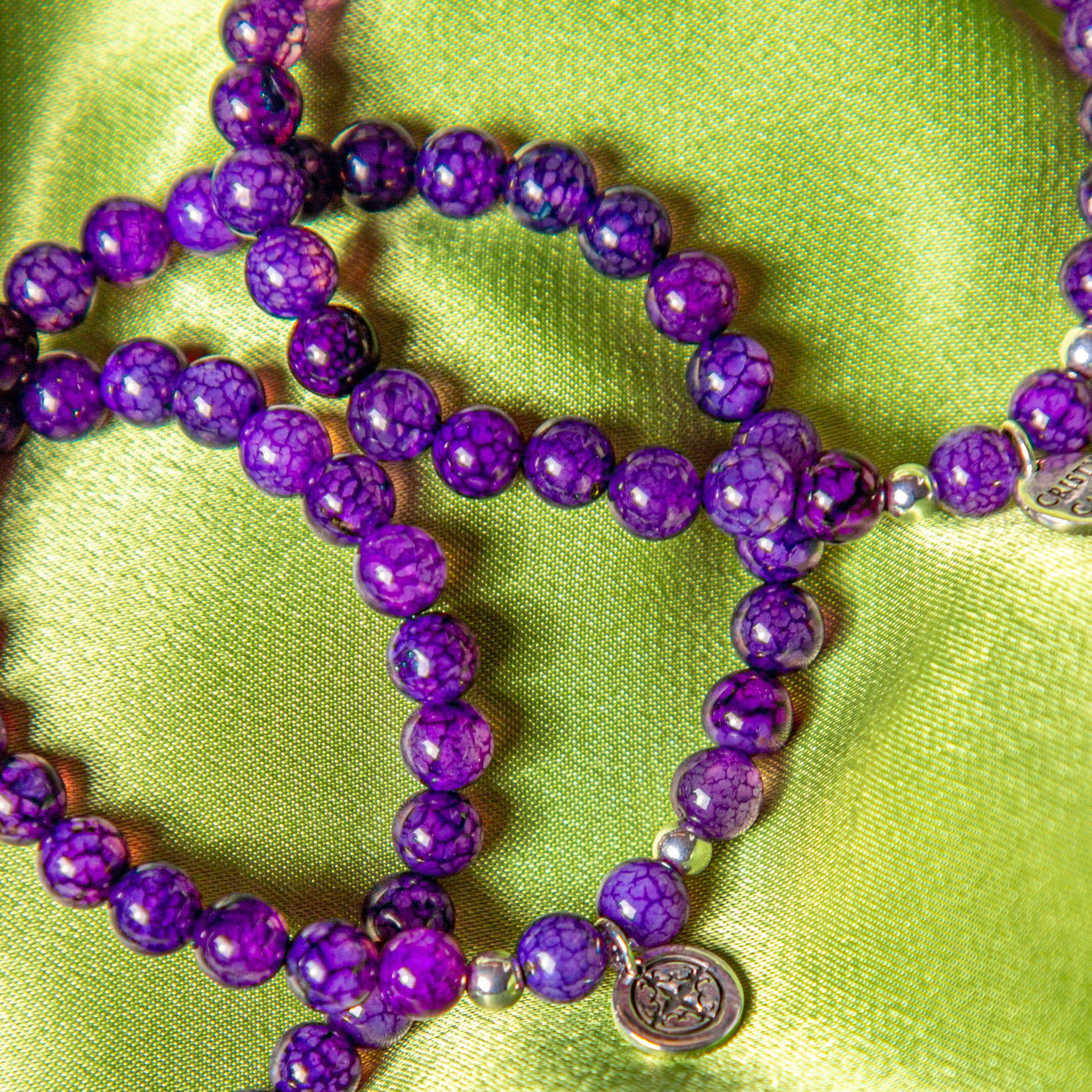 Purple Dragon Veins Signature Stretch Bracelets