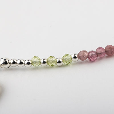 Virgo Peridot & Pink Tourmaline Signature Zodiac Necklace