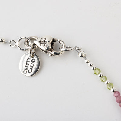 Virgo Peridot & Pink Tourmaline Signature Zodiac Necklace RETIRED