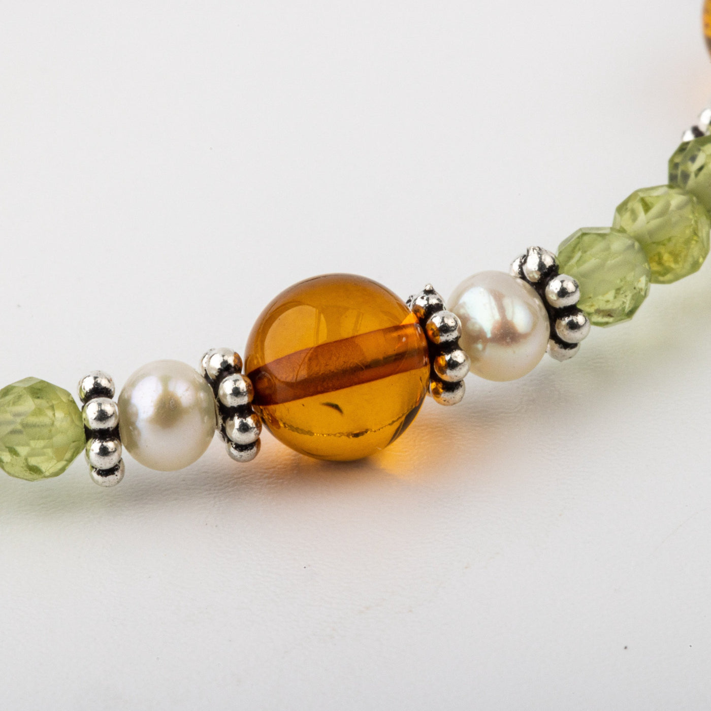 Ancient Amber & Purity Peridot Signature Bracelet