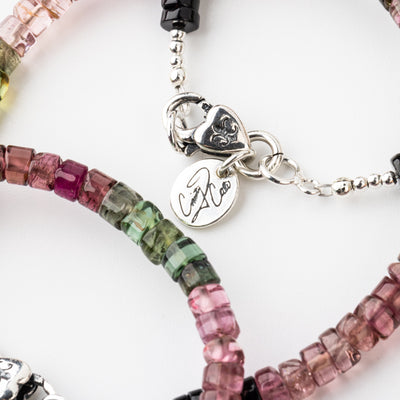 Delicious Watermelon Candy Tourmaline Signature Bracelet