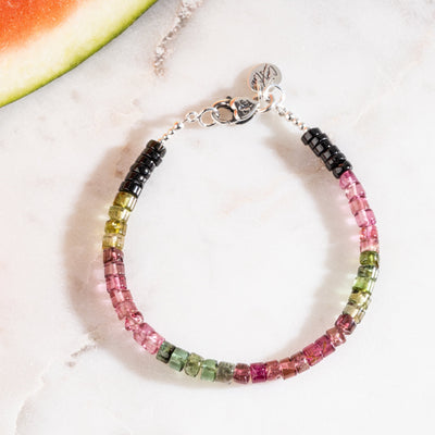 Delicious Watermelon Candy Tourmaline Signature Bracelet