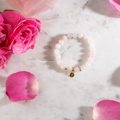 Golden Self-Love Rose Quartz Signature Stretch Bracelet