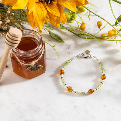 Ancient Amber & Purity Peridot Signature Bracelet