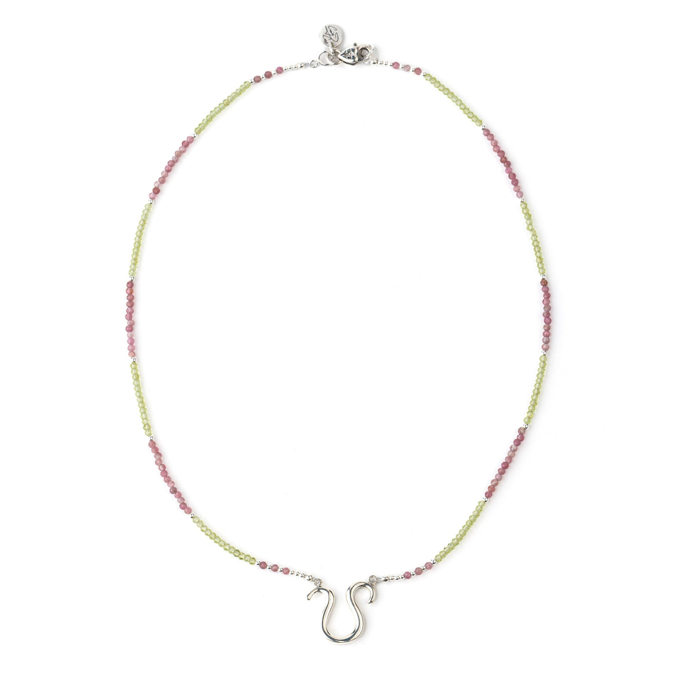 Leo Peridot & Pink Tourmaline Signature Zodiac Necklace