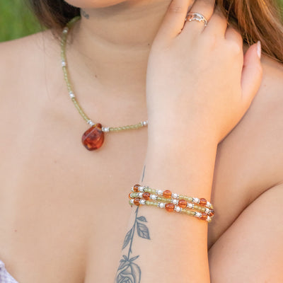 Ancient Amber & Purity Peridot Signature Bracelet