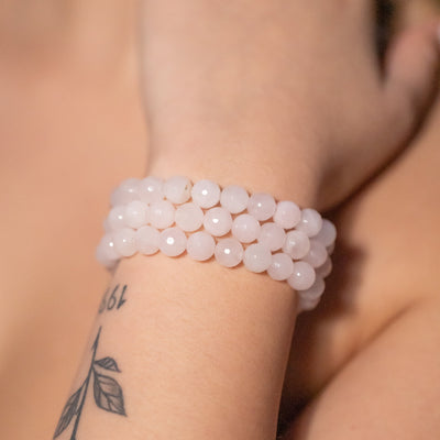 Golden Self-Love Rose Quartz Signature Stretch Bracelet