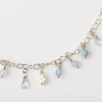 Pearls of the Sea Signature Aquamarine Chain Necklace