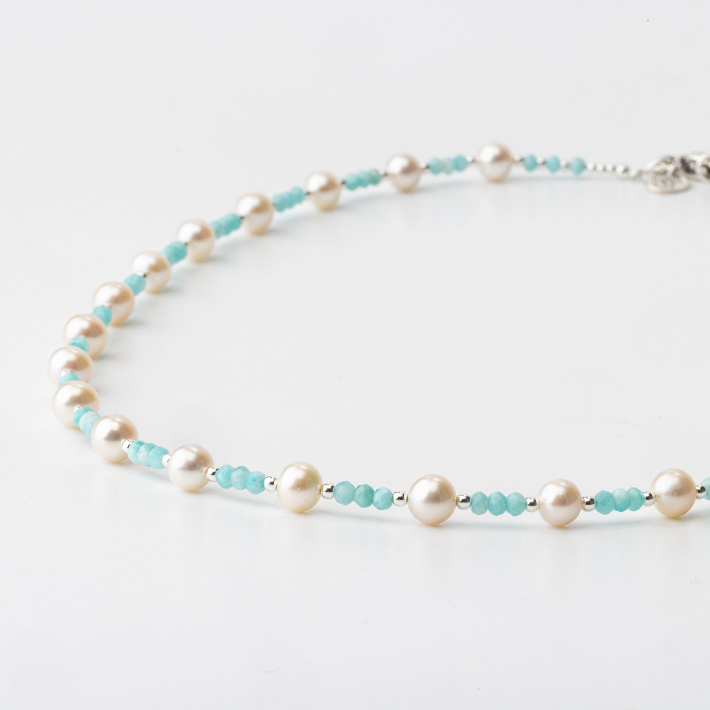 Breakfast at Cristy's Signature Pearl & Amazonite Necklace