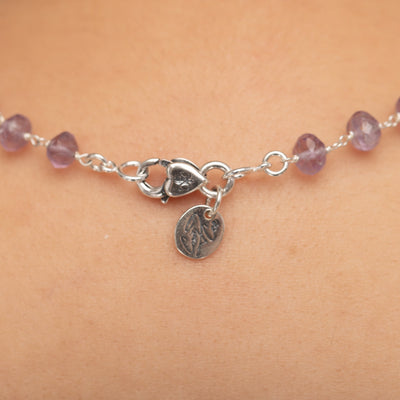 High Vibe Amethyst Rosary Chain Signature Necklace