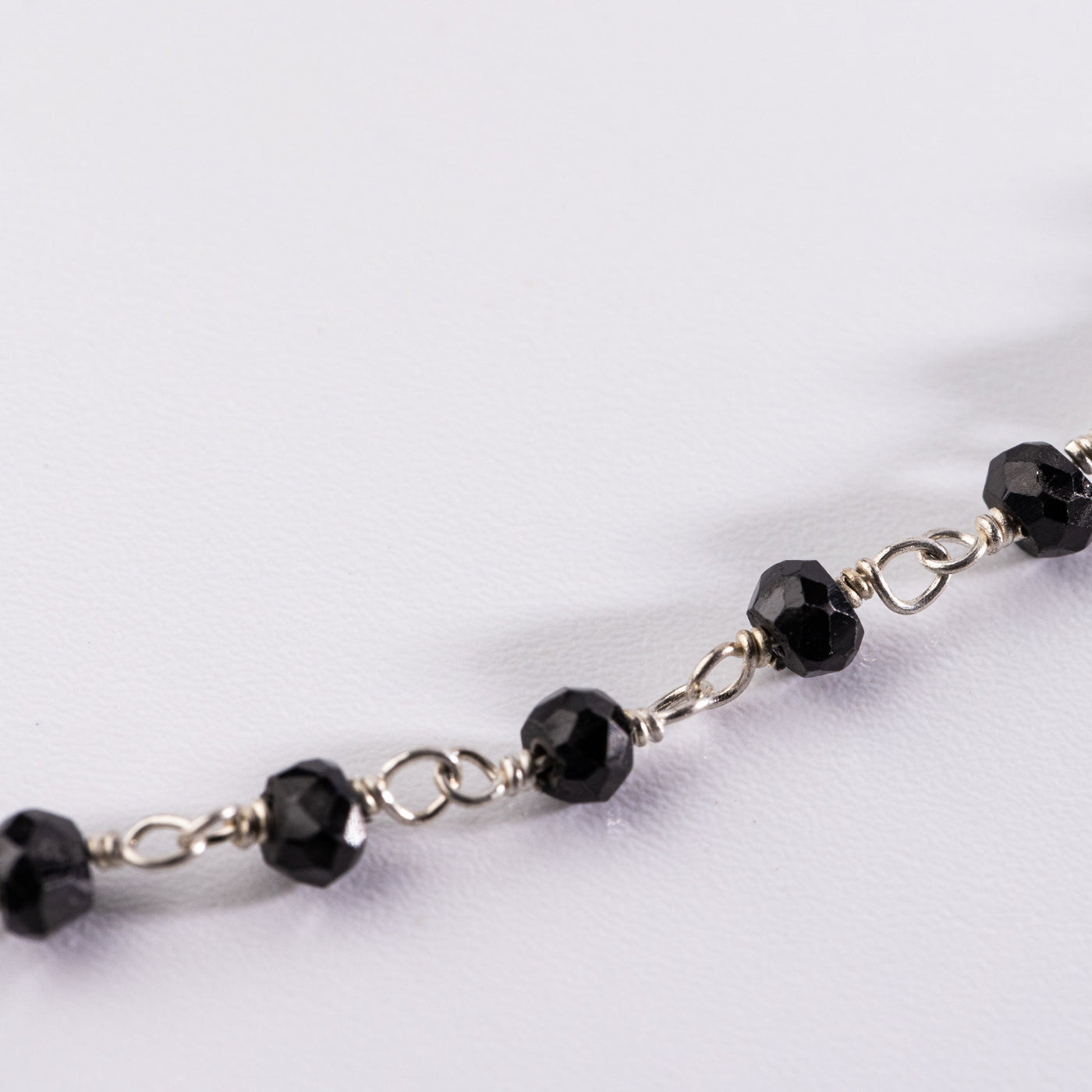 Raven Spinel Rosary Chain Signature Necklace