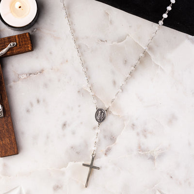 Our Lady of Prompt Succor New Orleans Gemstone Rosary Signature Necklace