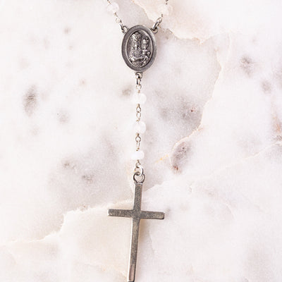 Our Lady of Prompt Succor New Orleans Gemstone Rosary Signature Necklace