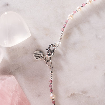 Pink Heart Tourmaline Freshwater Pearl Signature Necklace