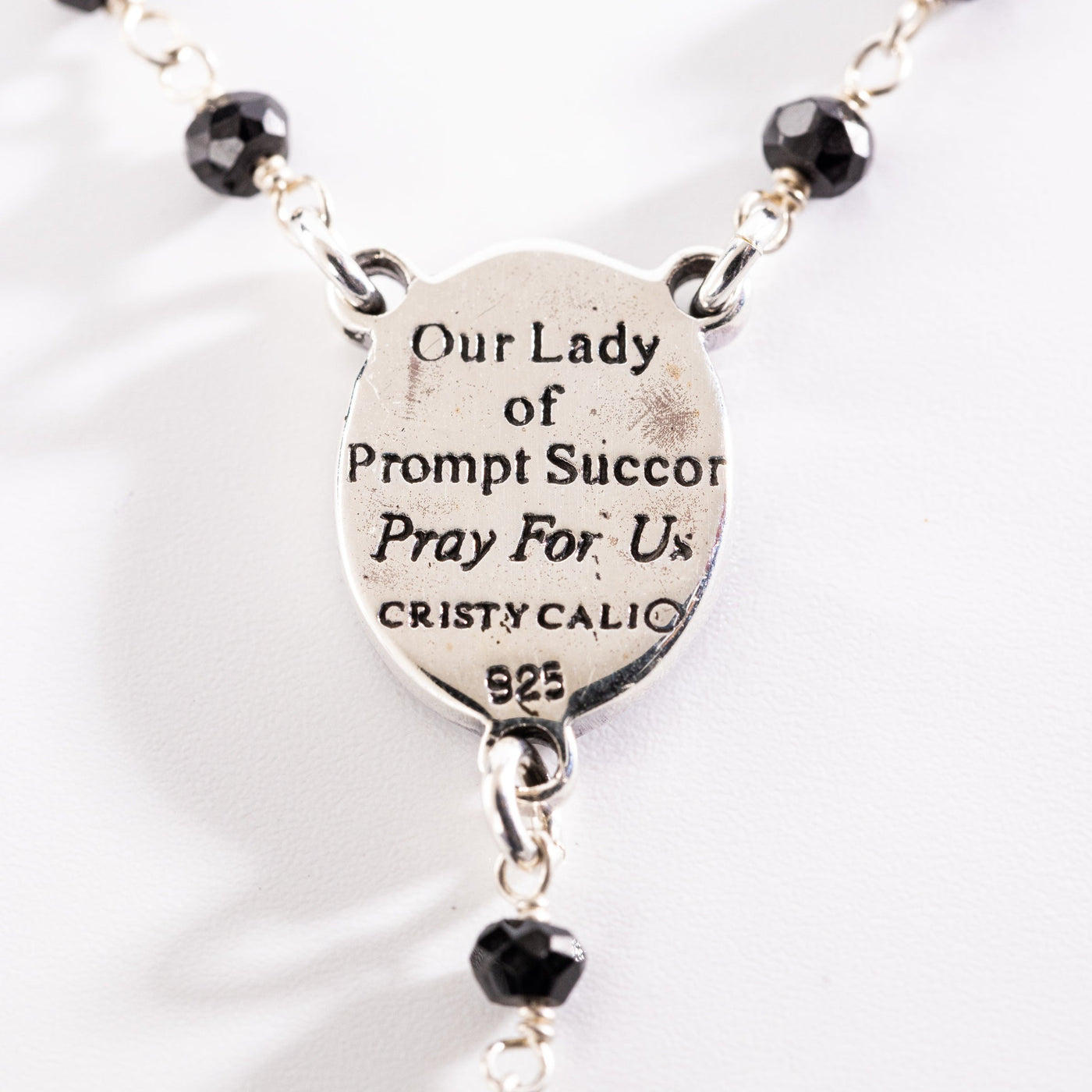 Our Lady of Prompt Succor New Orleans Gemstone Rosary Signature Necklace
