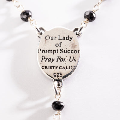 Our Lady of Prompt Succor New Orleans Gemstone Rosary Signature Necklace