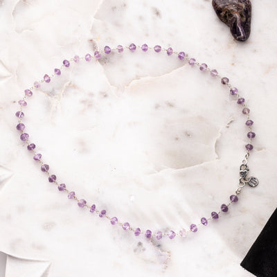 High Vibe Amethyst Rosary Chain Signature Necklace