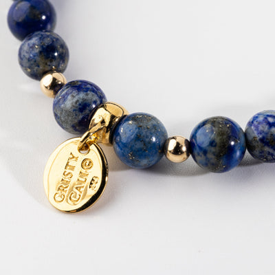 Golden Pixie Dust Blue Lapis Lazuli Signature Stretch Bracelet