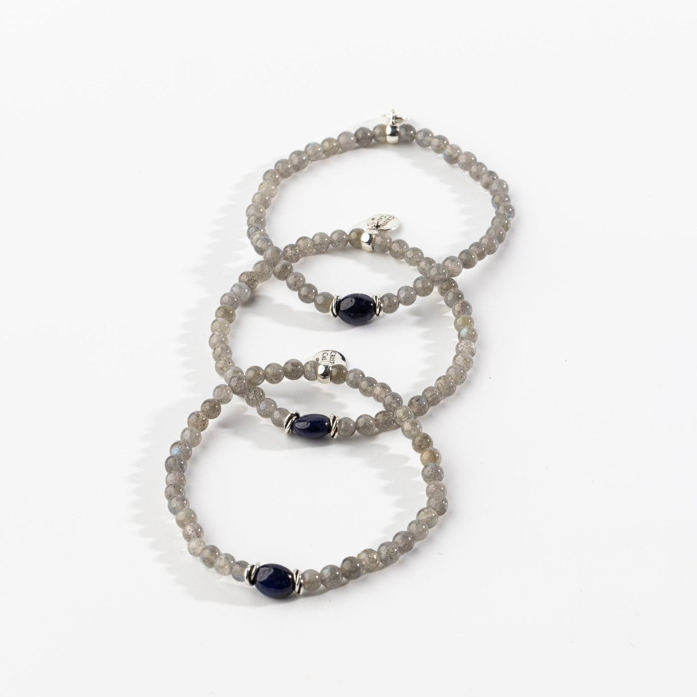 Psychic Wisdom Labradorite & Sapphire Signature Stretch Bracelet