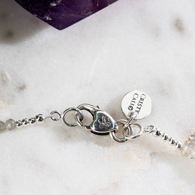 Sapphire Tear of Wisdom with Mystical Labradorite Signature Necklace