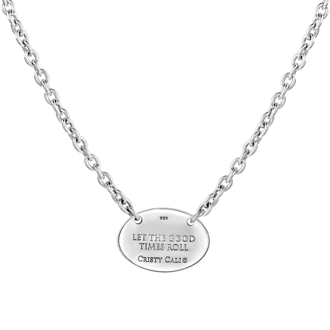 Please Return to New Orleans Oval Necklace - Large