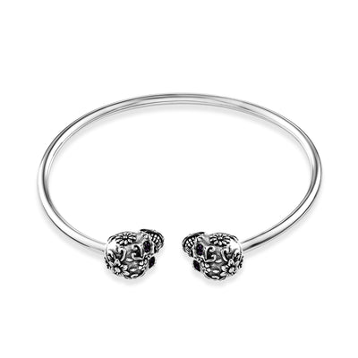 Precious Sugar Skull Cali Couture Bangle Bracelet