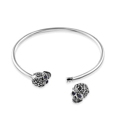 Precious Sugar Skull Cali Couture Bangle Bracelet