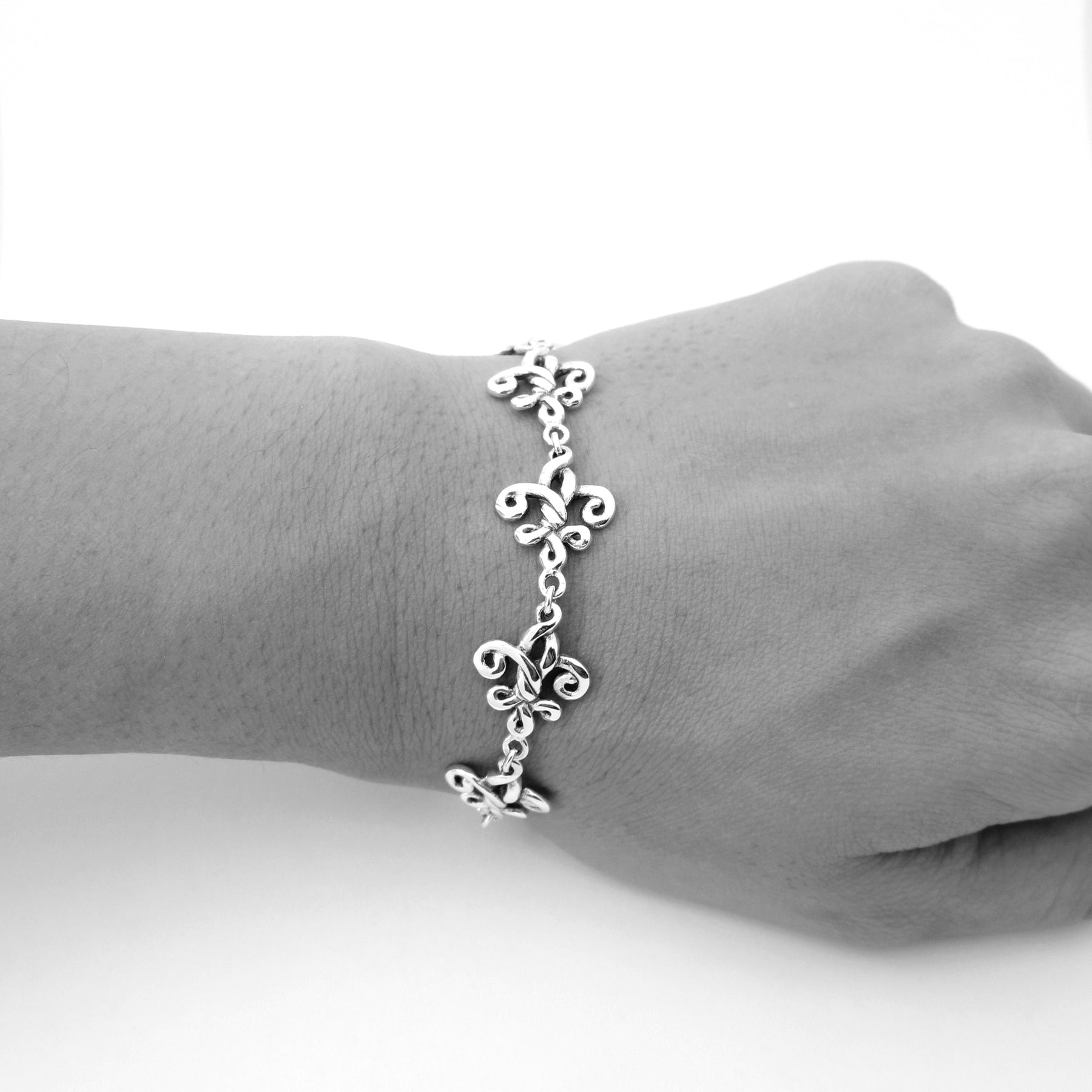 Gold Toggle Bracelet w/ Fleur De Lis Lock main image 1