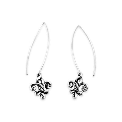 Fleur de Love Knot Long Drop Earrings